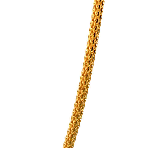 22k Yellow Gold Round Bismark Chain measuring 2.3mm width x 20 inch length