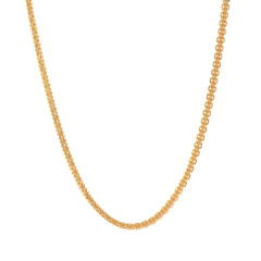 22k Yellow Gold Round Bismark Chain measuring 2mm width x 18 inch length