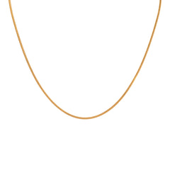 22k Yellow Gold Dainty Fox Chain measuring 1.7mm width x 20 inch length