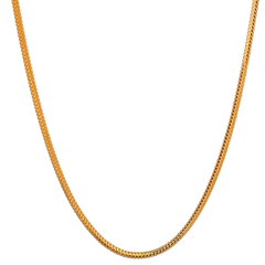 22k Yellow Gold Dainty Fox Chain measuring 1.7mm width x 20 inch length