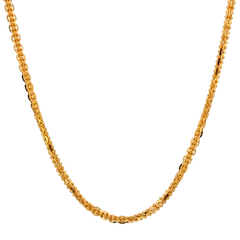 22k Yellow Gold Cuban Link Chain measuring 1.85mm width x 22 inch length
