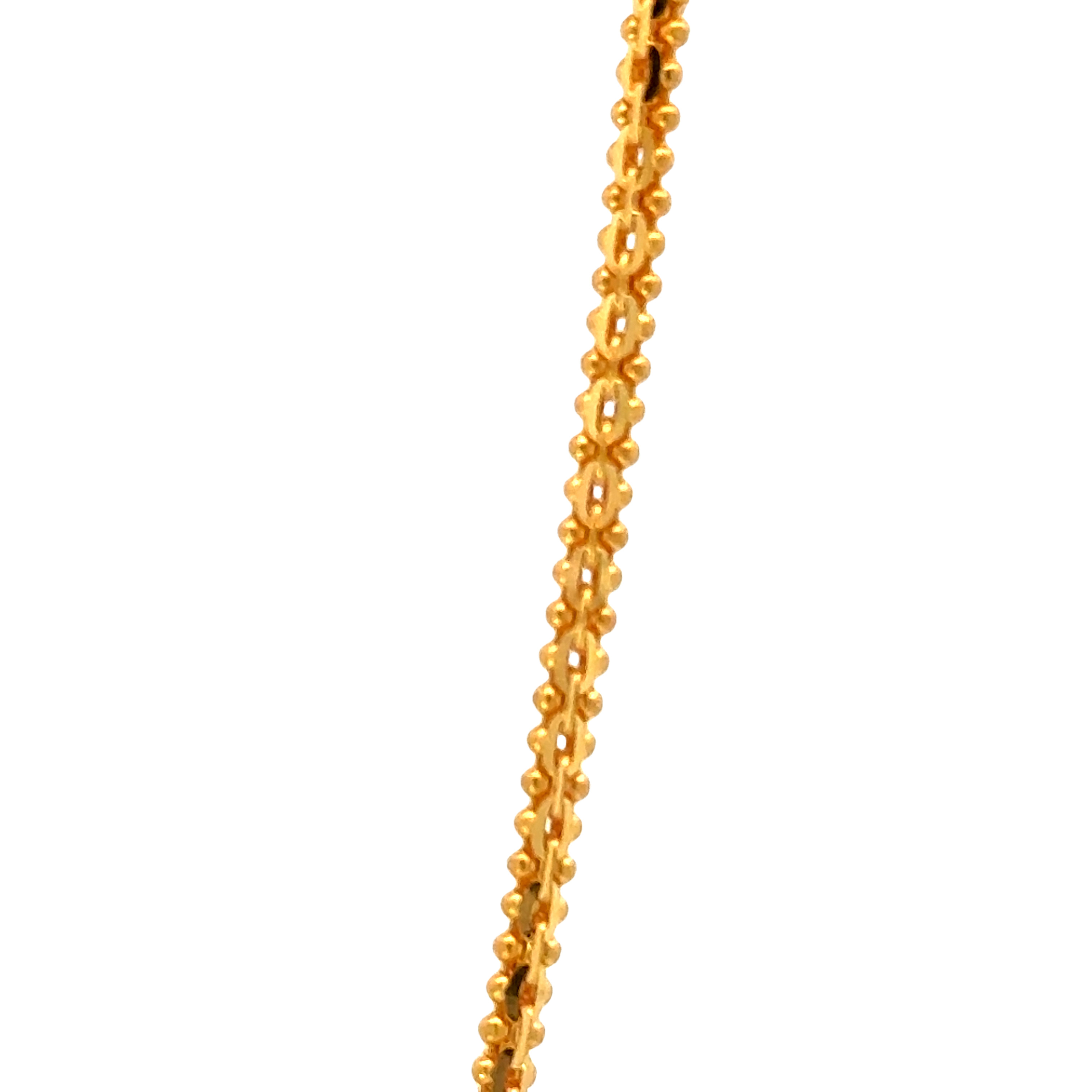 22k Yellow Gold Cuban Link Chain measuring 1.85mm width x 22 inch length