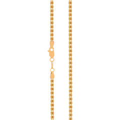 22k Yellow Gold Flat Bullet Chain measuring 3mm width x 16 inch length