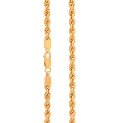 22K Yellow Gold Solid Medium Rope Chain
