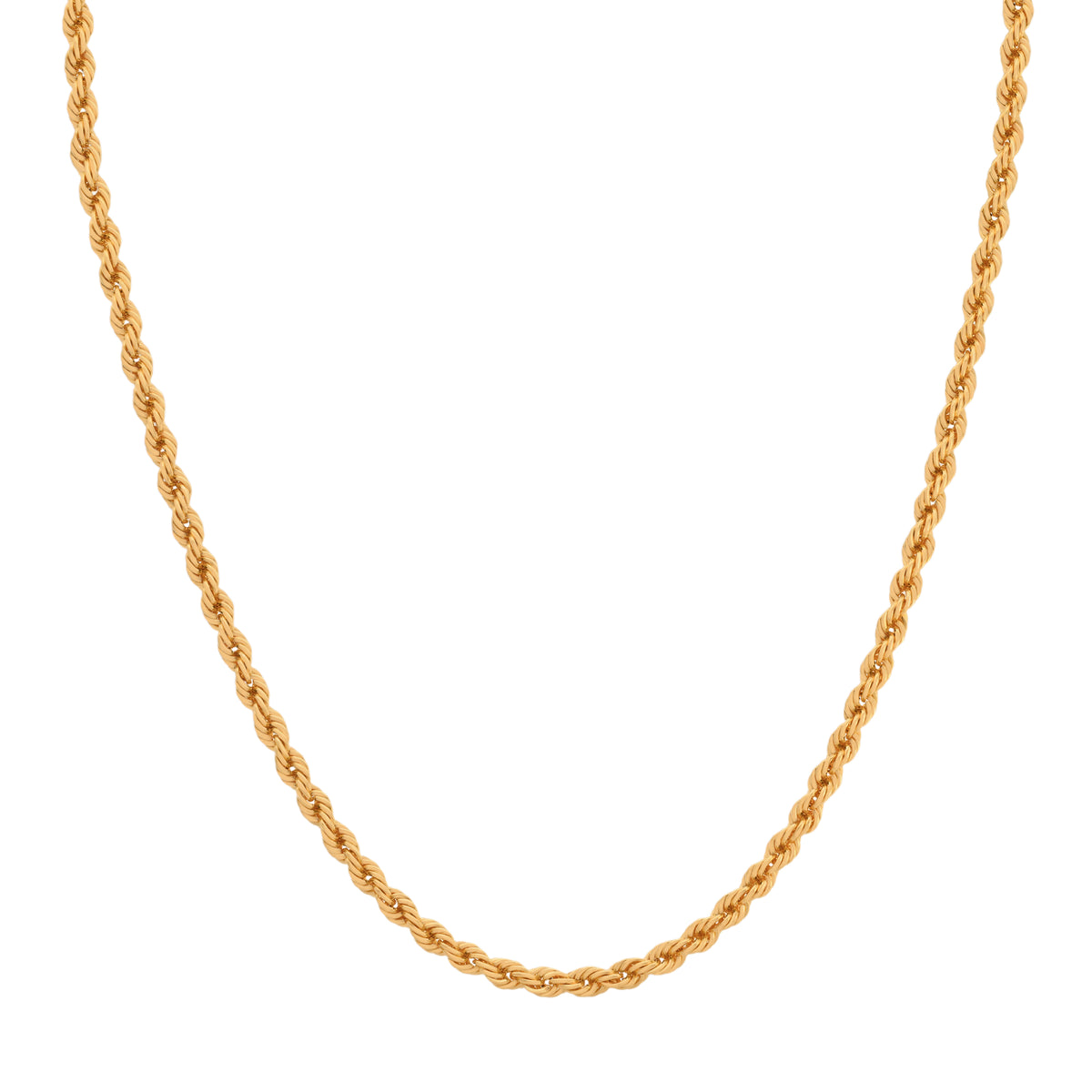 22K Yellow Gold Hollow Large Rope Chain