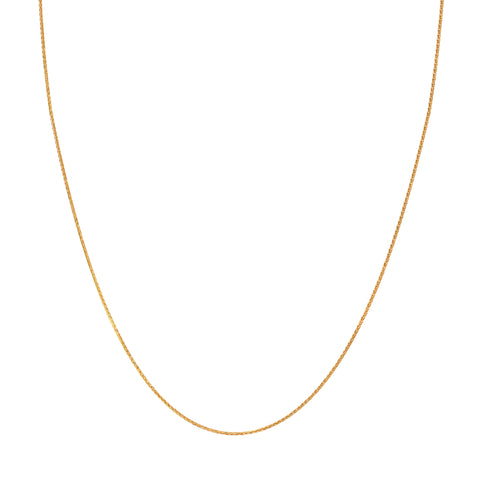 18'' Wheat Spiga Yellow Gold Chain 1.5MM