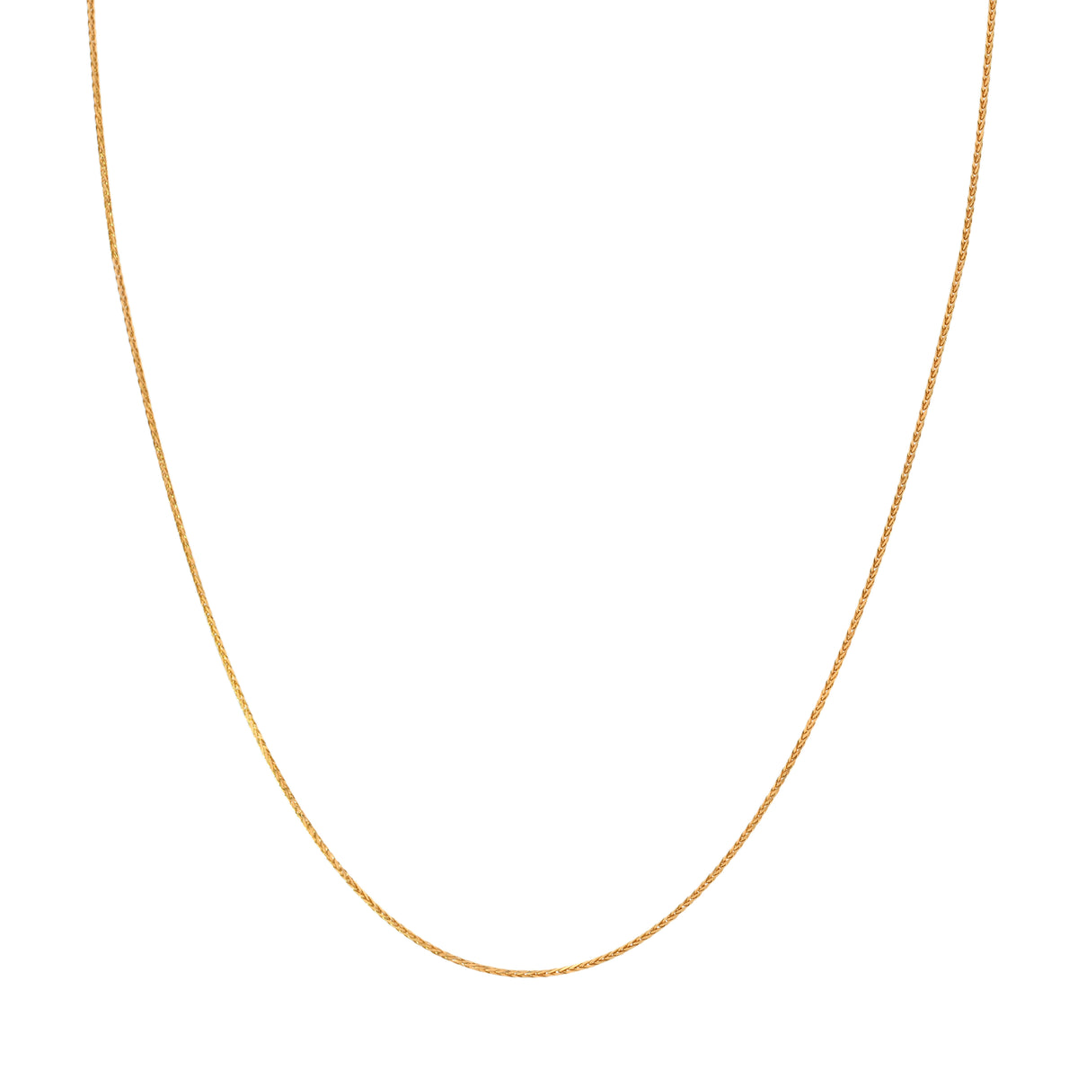 18'' Wheat Spiga Yellow Gold Chain 1.5MM