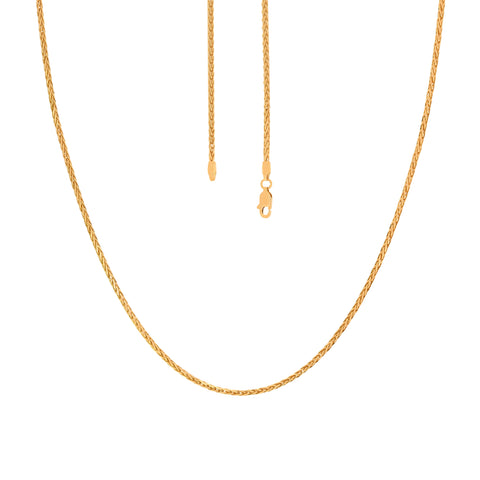 18'' Wheat Spiga Yellow Gold 1.5MM