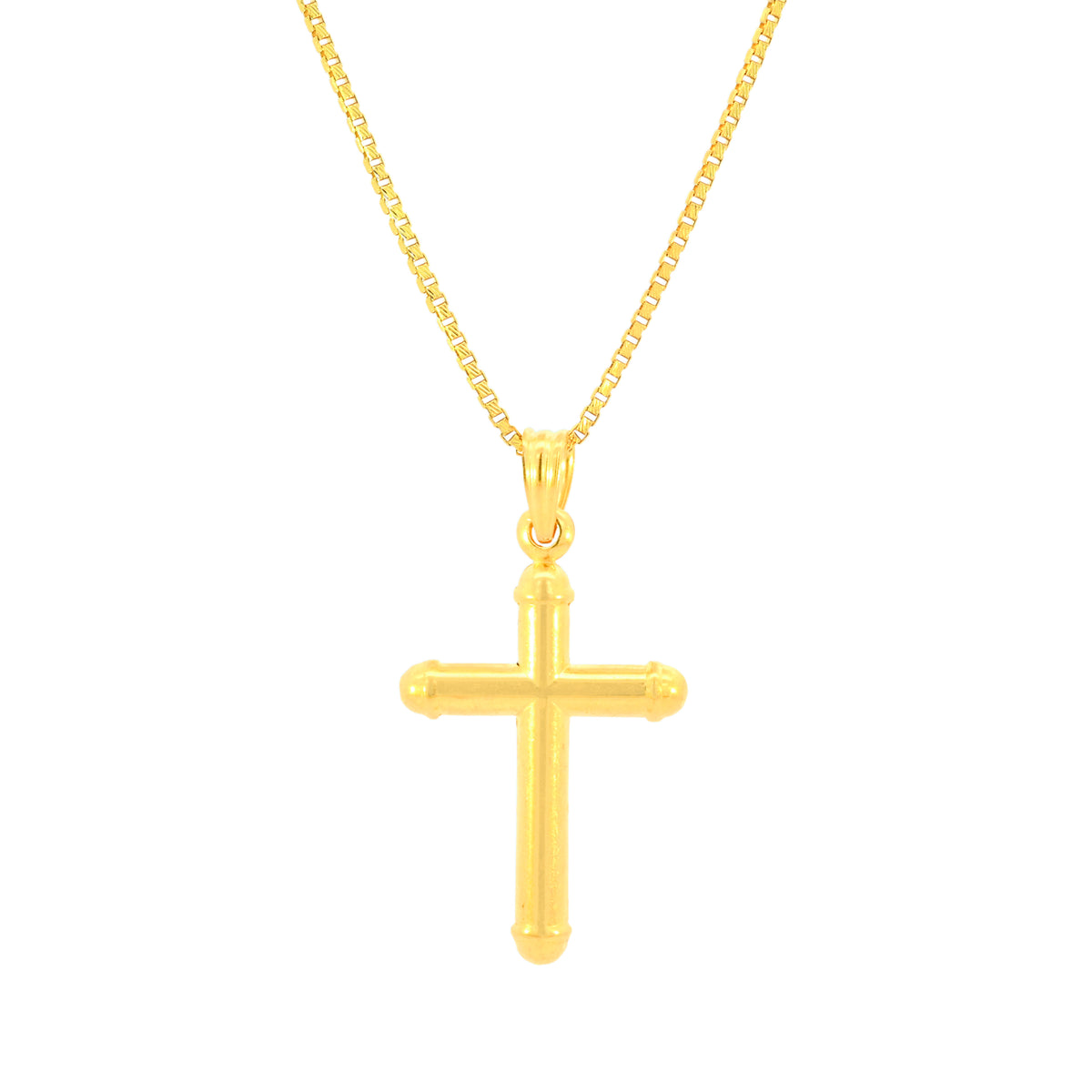 22K Yellow Gold Religious Cross Large Pendants with gold weight of 1.86g