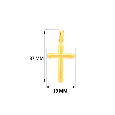 22K Yellow Gold Religious Cross Large Pendants with gold weight of 1.86g