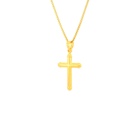 22K Yellow Gold Religious Cross Large Pendants with gold weight of 1.86g