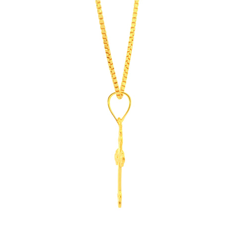 22K Yellow Gold Religious Cross Medium Pendant with gold weight of 0.96g