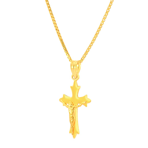 22K Yellow Gold Cross Pendant with gold weight of 1.68g