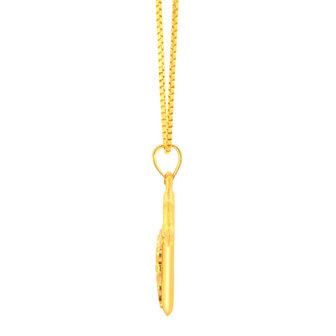 22K Yellow Gold Cross Pendant with gold weight of 1.68g