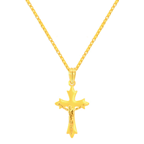 22K Yellow Gold Cross Pendant with gold weight of 1.68g