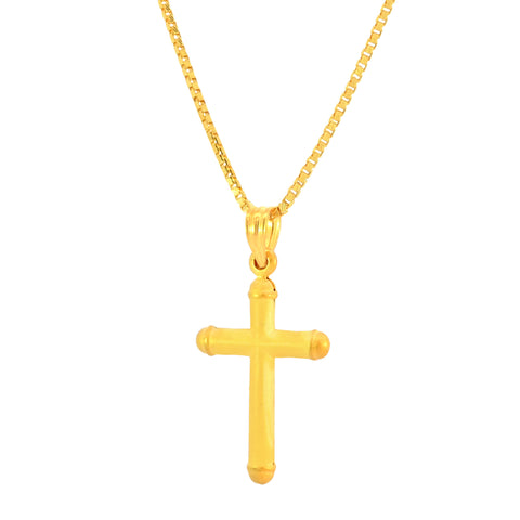 22K Yellow Gold Cross Pendant with gold weight of 2.07g