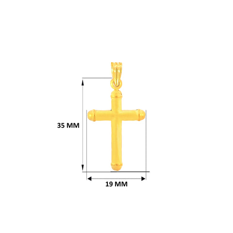 22K Yellow Gold Cross Pendant with gold weight of 2.07g
