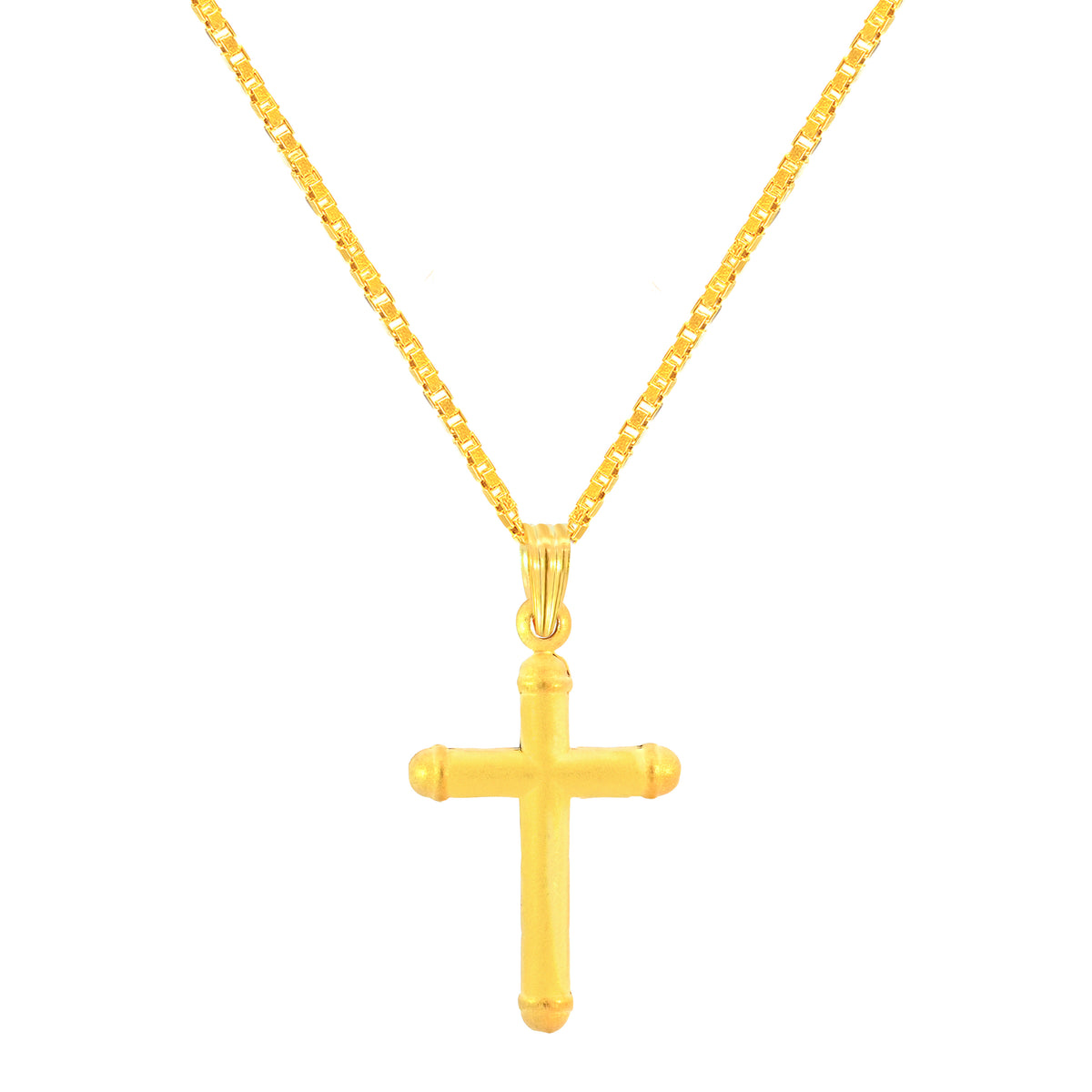 22K Yellow Gold Cross Pendant with gold weight of 2.07g
