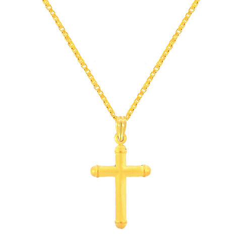 22K Yellow Gold Cross Pendant with gold weight of 2.07g