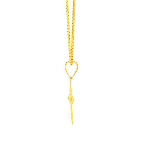 22K Yellow Gold Cross Pendant with gold weight of 0.64g