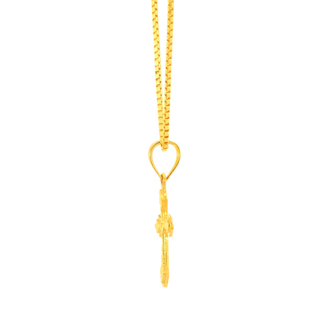 22K Yellow Gold Cross Pendant with gold weight of 1.22g