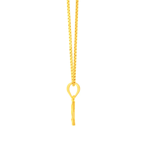 22K Yellow Gold Initial D Pendant with gold weight of 1.16g