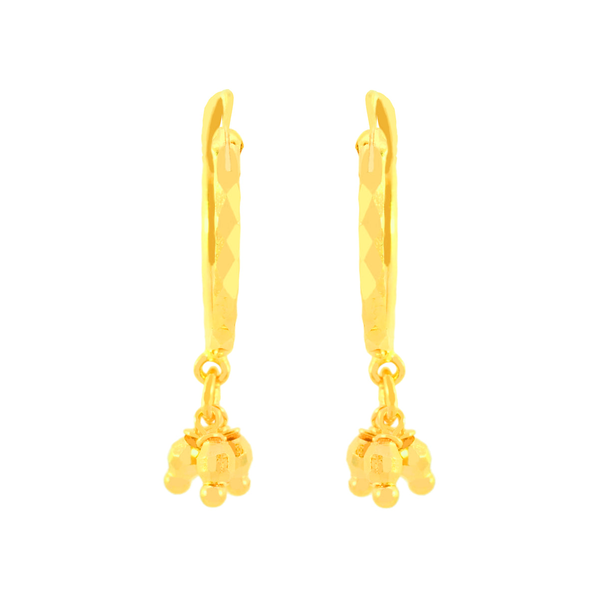 22k Yellow Gold Dangler Earrings with gold weight of 1.69g