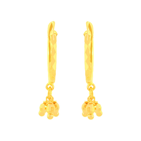 22k Yellow Gold Dangler Earrings with gold weight of 1.69g