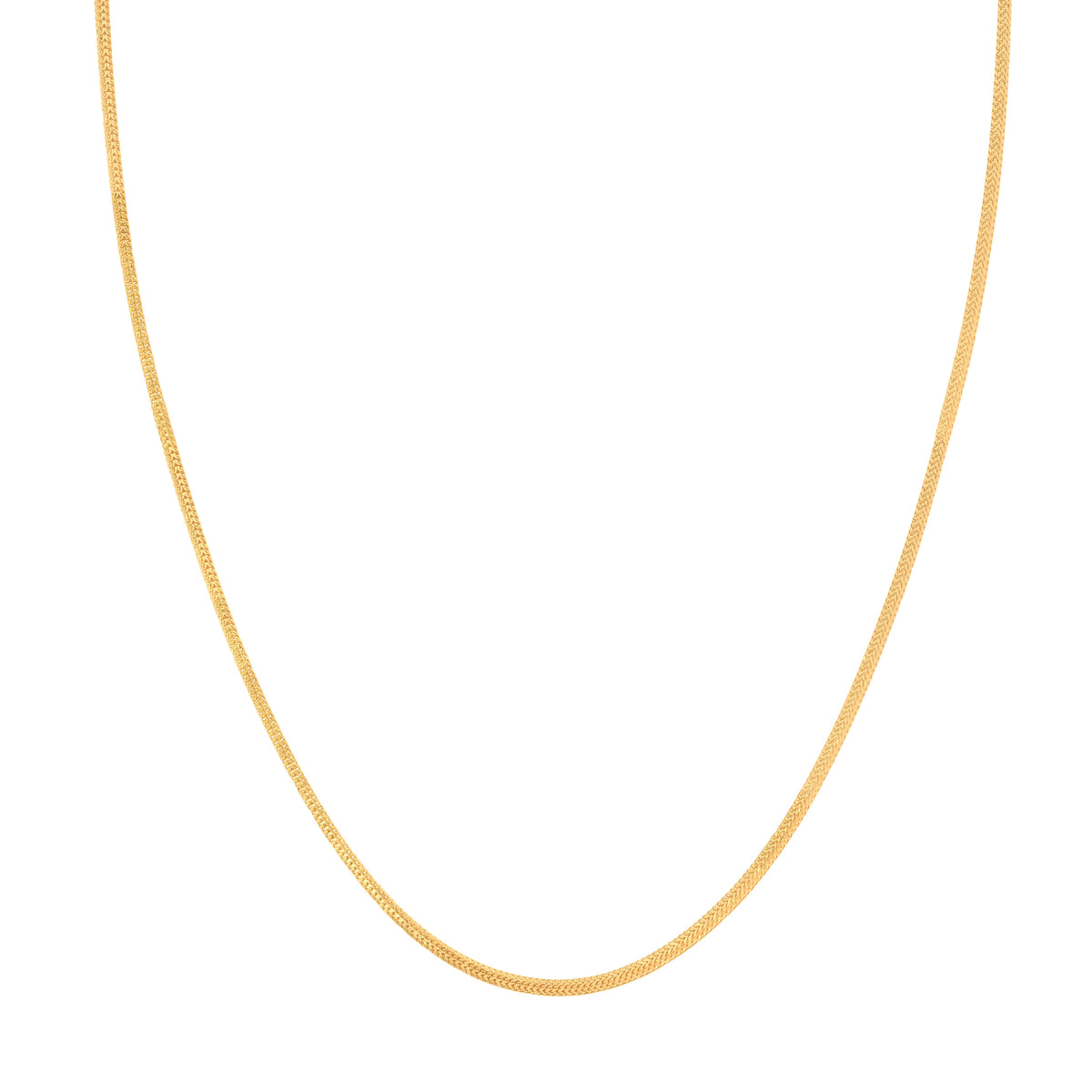 19''  Yellow Gold Flat Chain 0.8MM