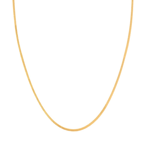 19''  Yellow Gold Flat Chain 0.8MM