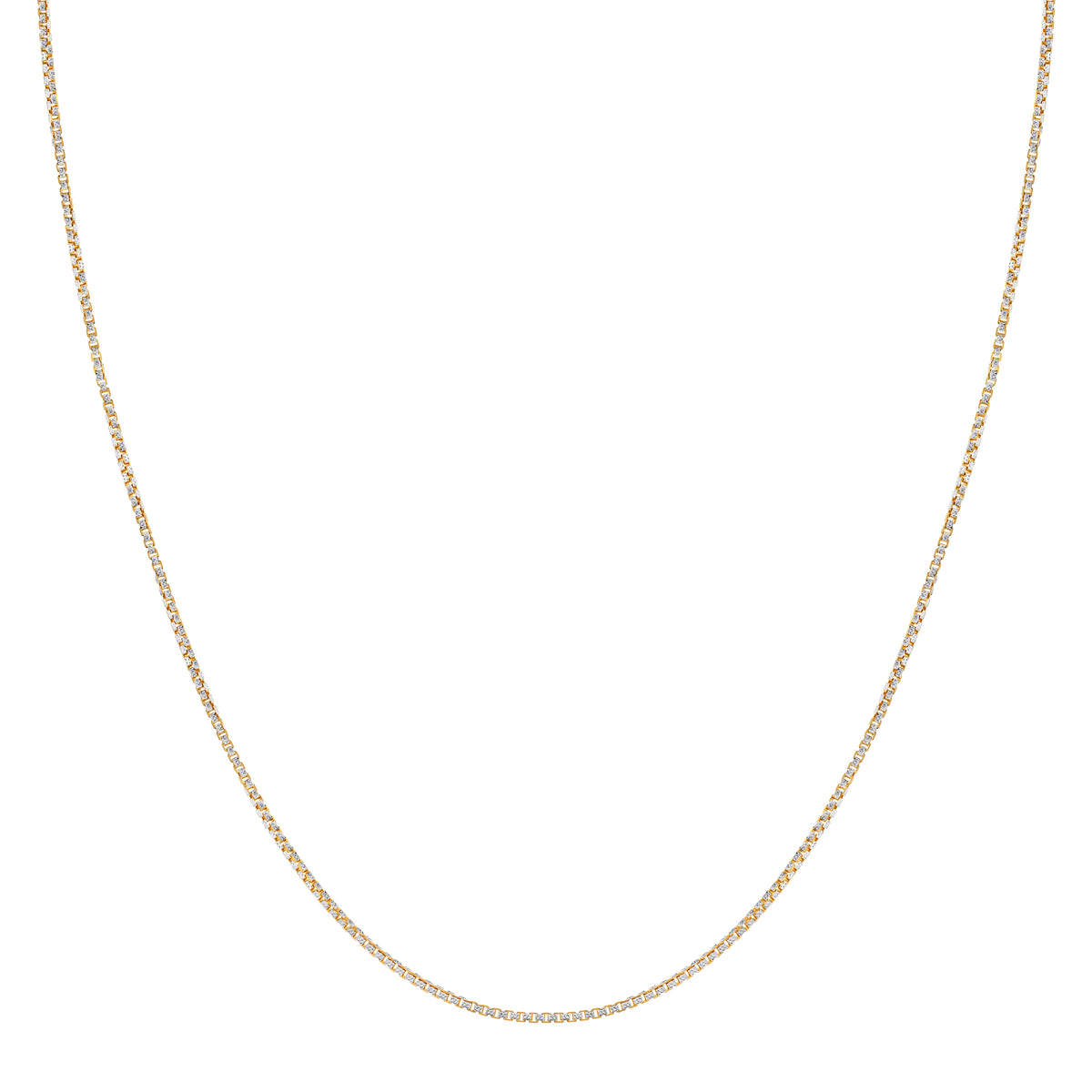 18'' Box Two Tone Gold 1MM