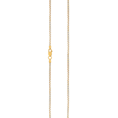 18'' Box Two Tone Gold 1MM