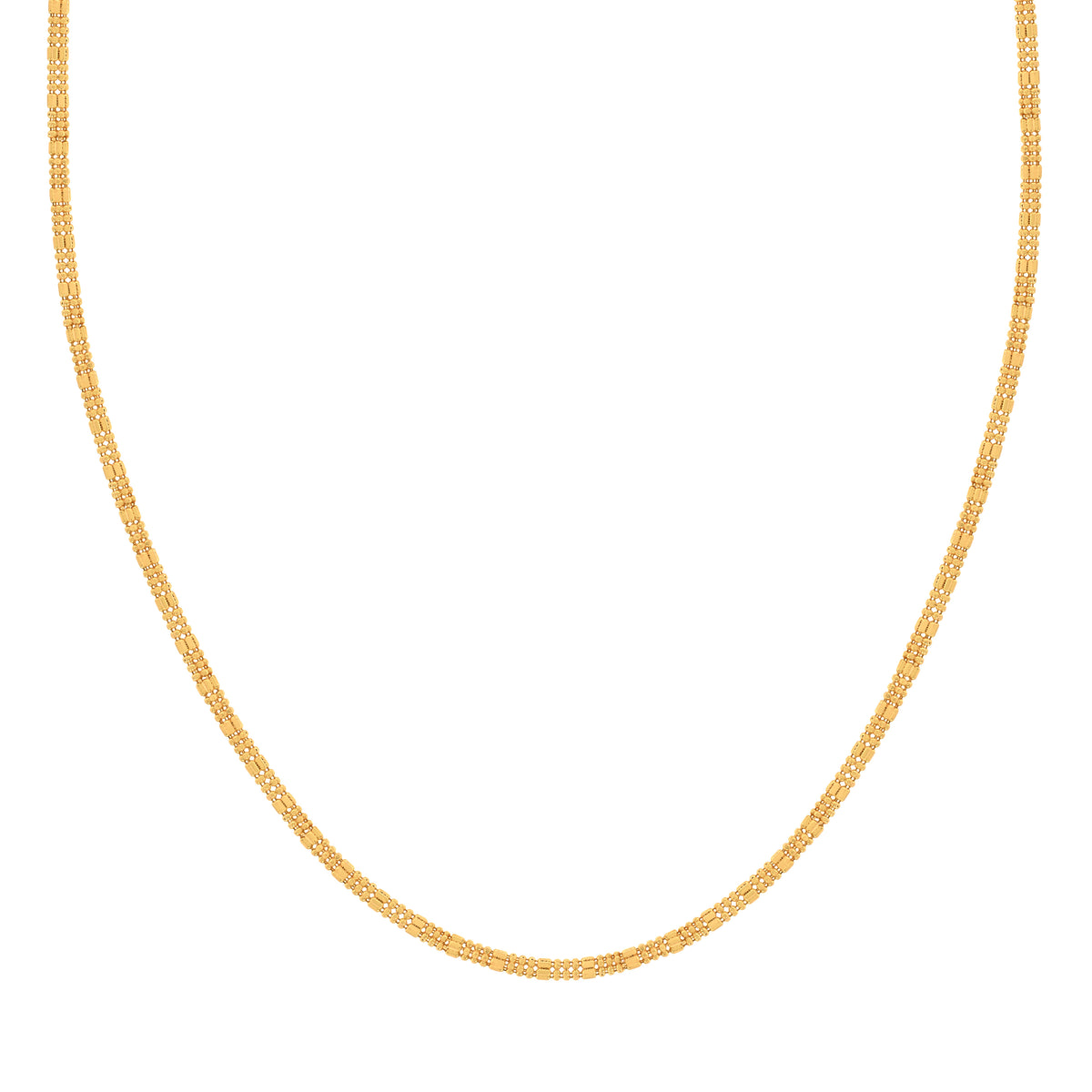 20'' Fancy Yellow Gold Chain  2.5MM