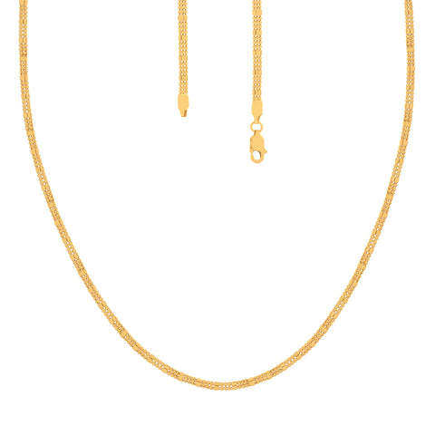 22'' Fancy Yellow Gold Chain 2.5MM