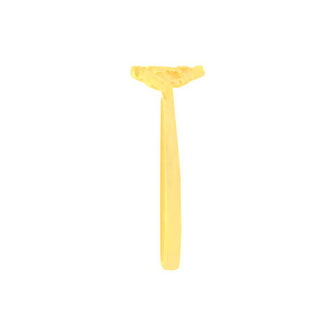 22k Yellow Gold Cocktail Fancy Heart Ring in size 7.7 and total gold weight of 2.08g