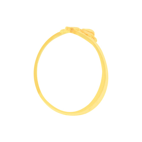 22k Yellow Gold Cocktail Fancy Heart Ring in size 7.7 and total gold weight of 2.08g