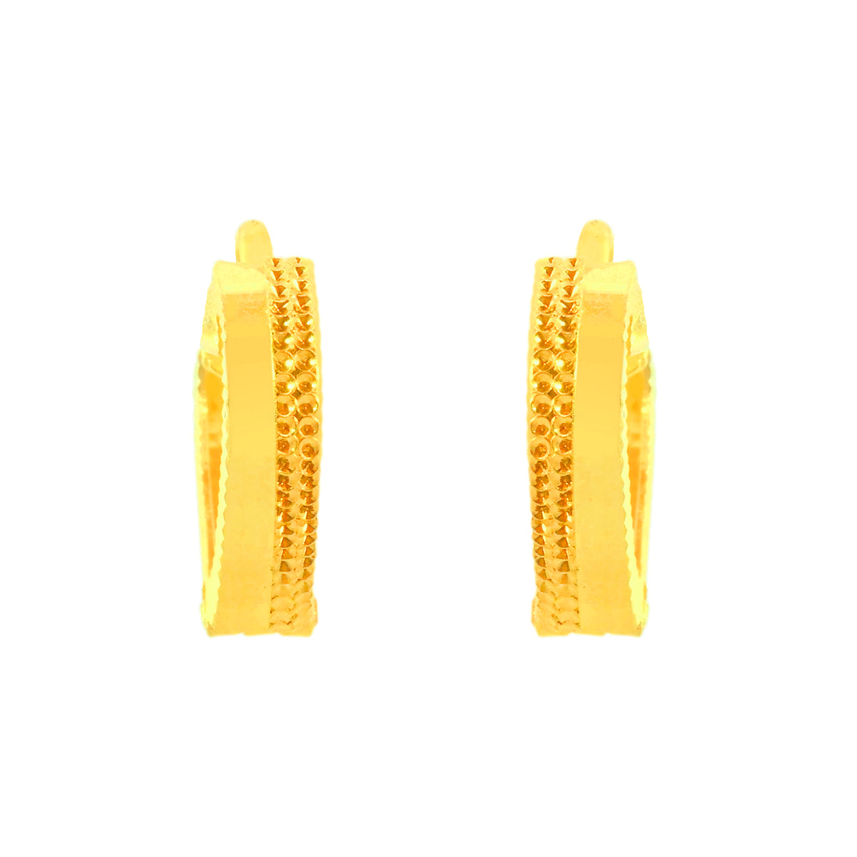 22k Yellow Gold Hoop Earrings with gold weight of 3.54g