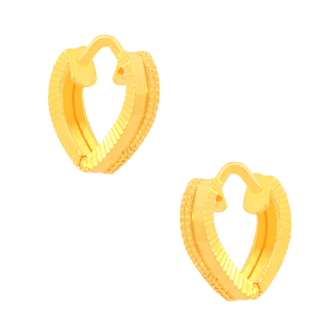 22k Yellow Gold Hoop Earrings with gold weight of 3.54g