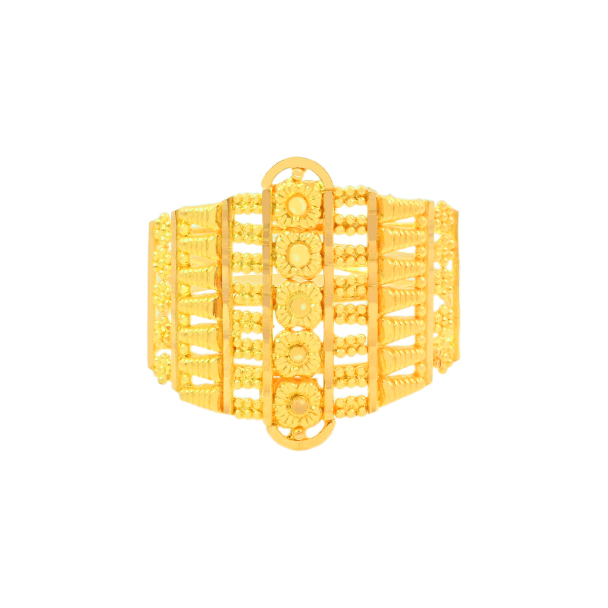 22k Yellow Gold Filigree Ring in size 7.2 and total gold weight of 3.61g