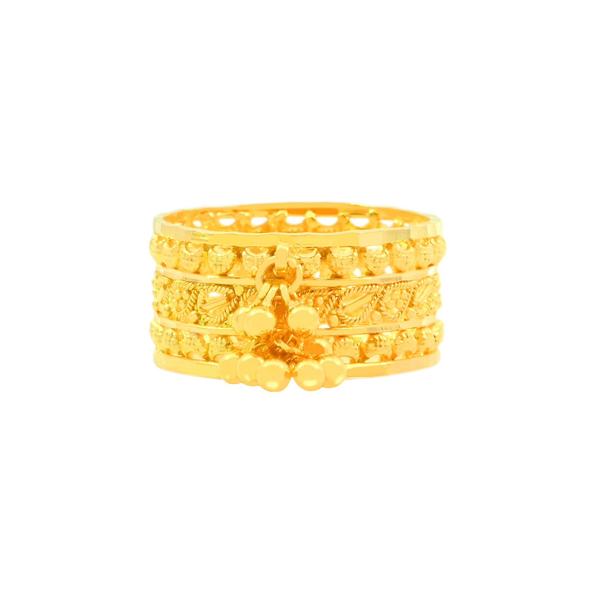 22k Yellow Gold Band Ring in size 6.5 and total gold weight of 4.57g