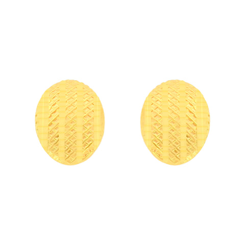 22K Yellow Gold Intricate Fancy Pendant and Earrings Set
