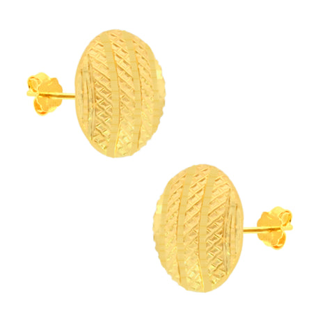 22K Yellow Gold Intricate Fancy Pendant and Earrings Set