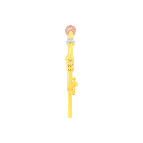 22K Three Tone Gold Ball-Bead Bracelets measuring 2.52mm thickness