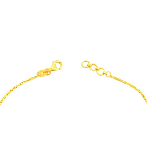 22K Three Tone Gold Ball-Bead Bracelets measuring 1mm thickness x 8 inch length