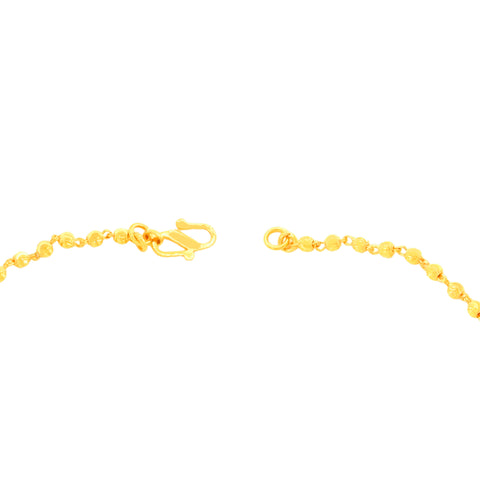 22K Yellow Gold Ball-Bead Bracelet measuring 2.7mm thickness x 7.5 inch length