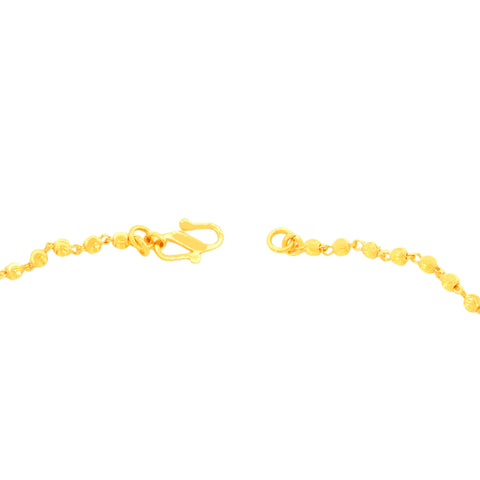 22K Yellow Gold Ball-Bead Bracelet measuring 2.6mm thickness x 7.5 inch length