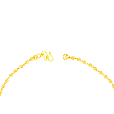 22K Yellow Gold Ball-Bead Bracelet measuring 2.7mm thickness x 7.7 inch length