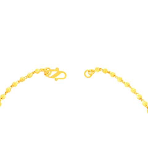 22K Yellow Gold Ball-Bead Bracelet measuring 2.6mm thickness x 7.7 inch length