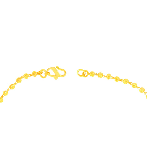 22K Yellow Gold Ball-Bead Bracelet measuring 2.7mm thickness x 7.5 inch length