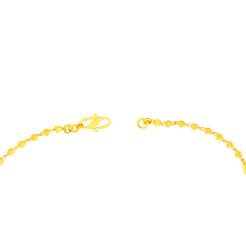 22K Yellow Gold Ball-Bead Bracelet measuring 2.6mm thickness x 7.3 inch length